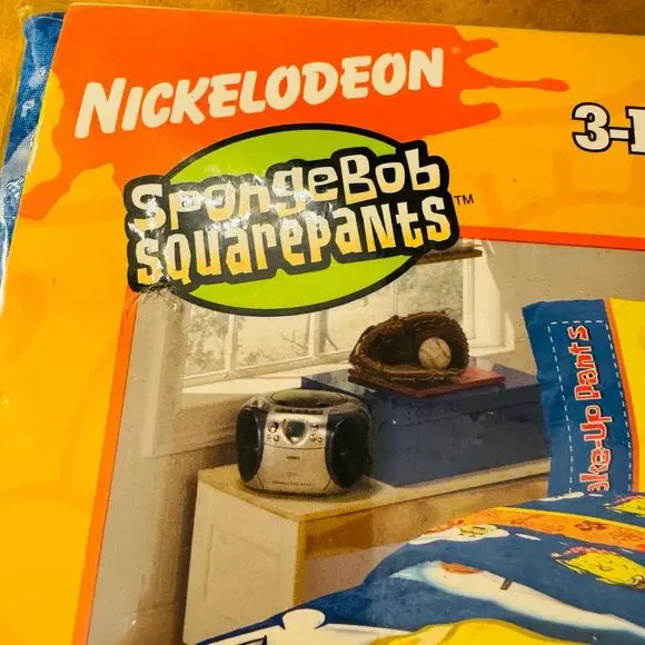 SpongeBob SquarePants NEW Sealed Twin 3 piece Sheet Set 2004 Cotton Rich SOLD - Picture 2 of 6